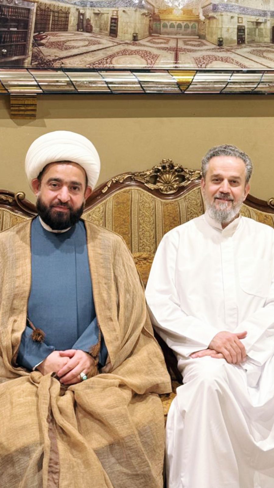 اللقاء الحسيني بين الشيخ عبدالرضا معاش والرادود الكبير باسم الكربلائي